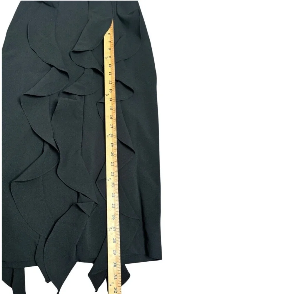 NWT‎ Drop Frill Midi Skirt Sz Small Black Whimsygoth Fairy Grunge Korean Fashion